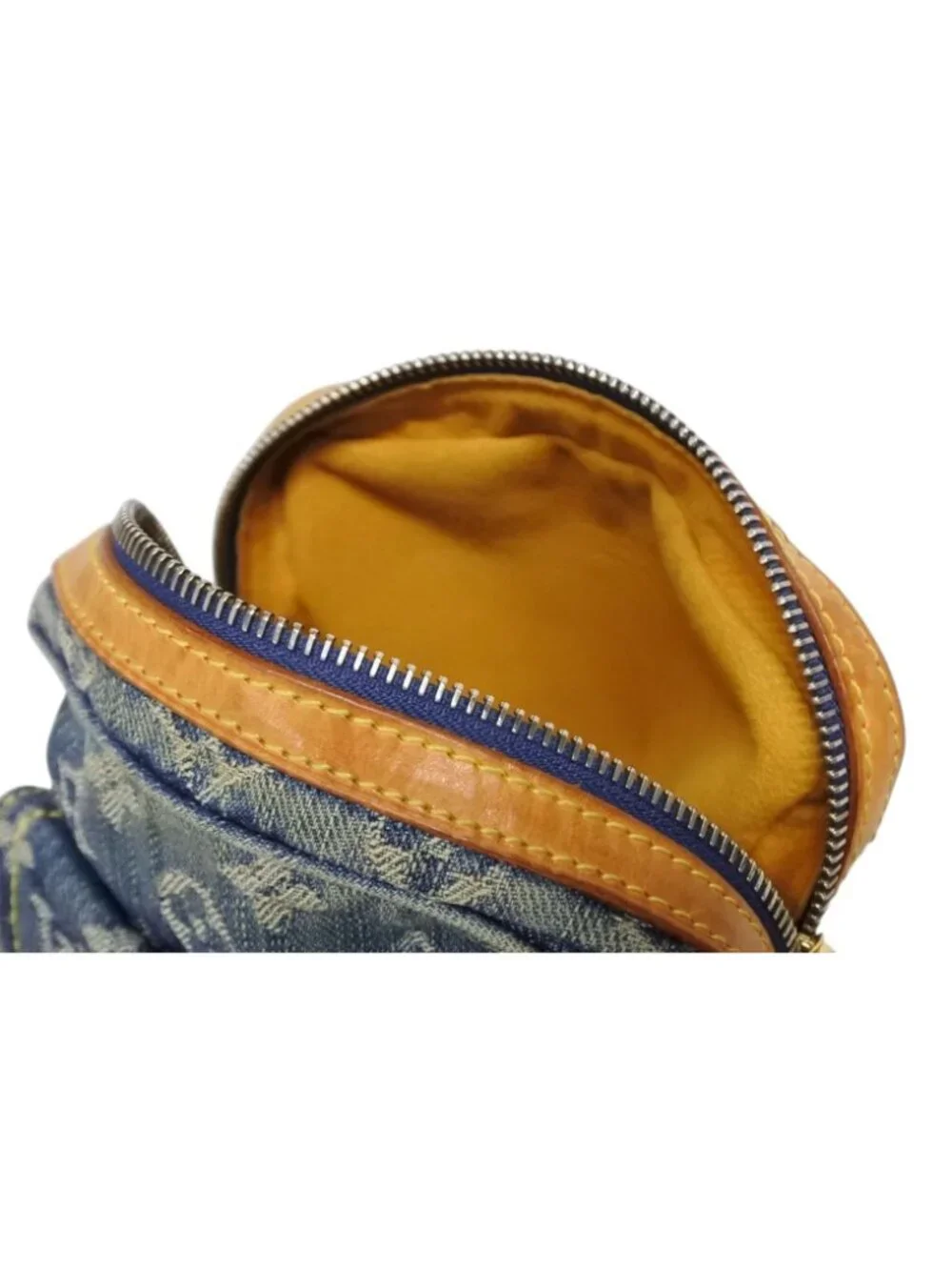 Louis Vuitton Camera Bag Monogram Denim Indigo Blue Gold